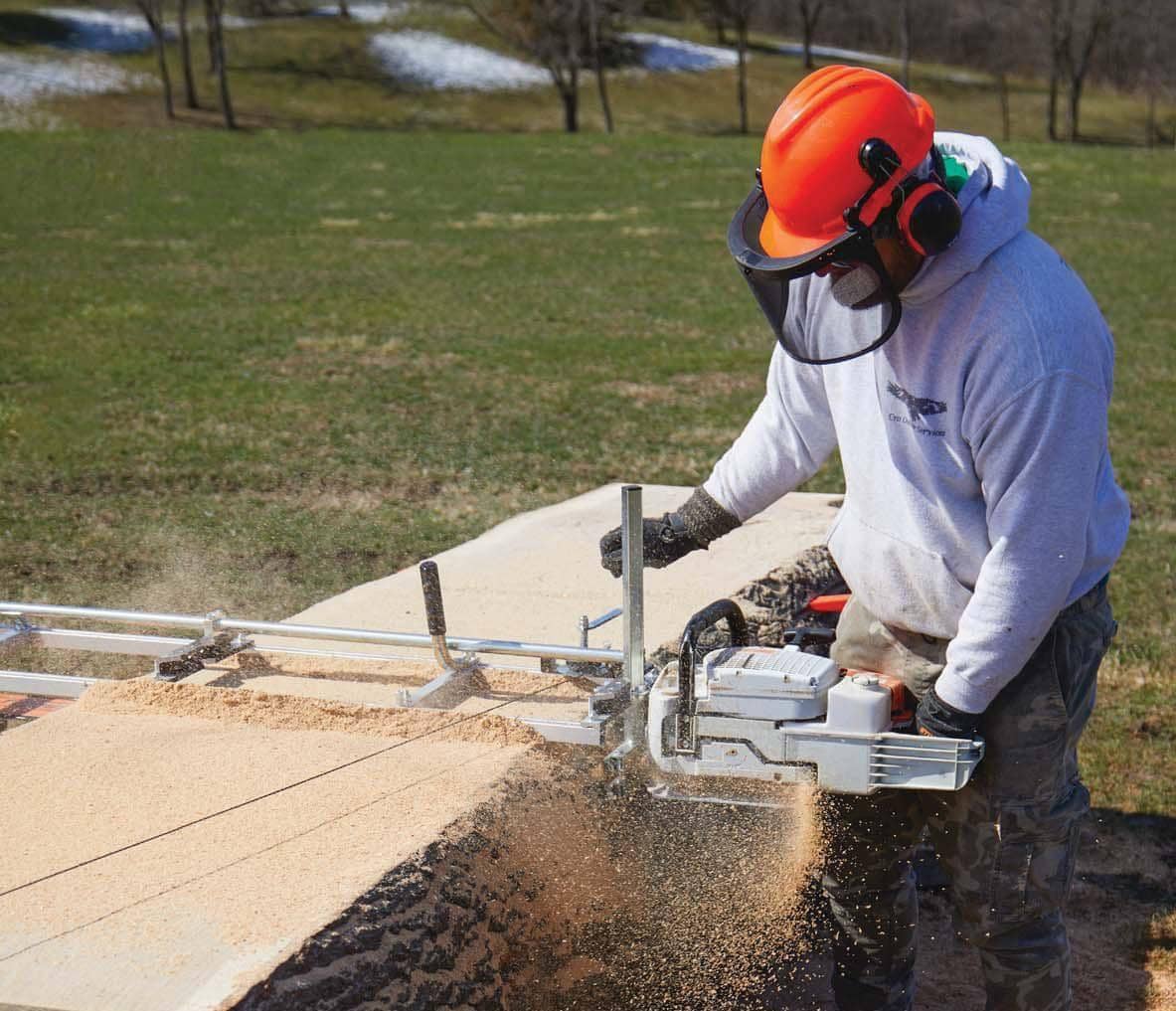 Milling Lumber with a Chainsaw Mill