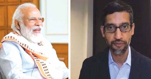 डेटा सुरक्षा, कृषि क्षेत्र में कृत्रिम मेधा के इस्तेमाल पर मोदी, पिचाई ने की चर्चा