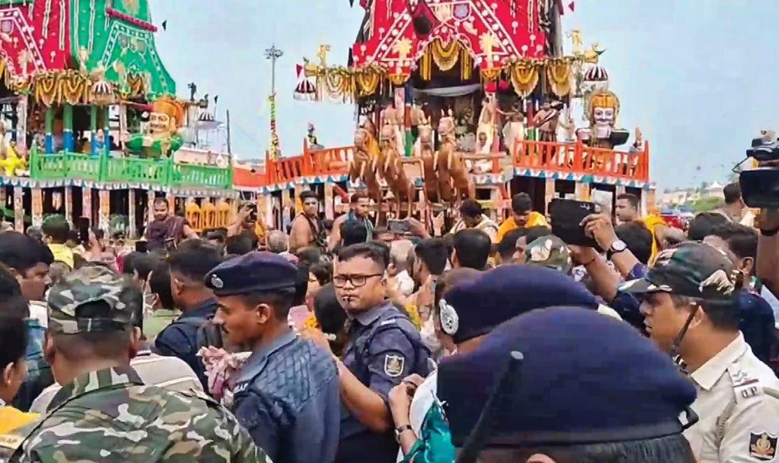 श्री गुंडिचा मंदिर के निकट भगदड़ में तीन लोगों की मौत, 50 अन्य घायल