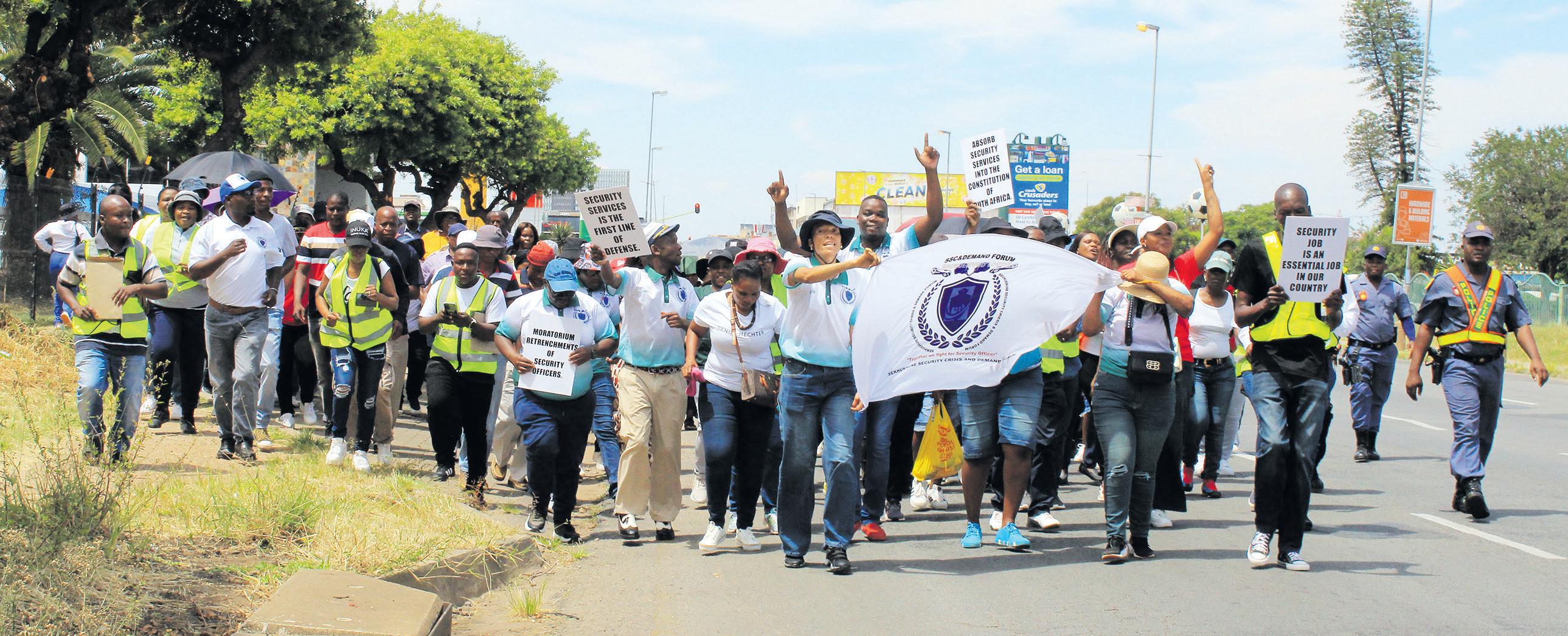 Security forum marches over labour concerns