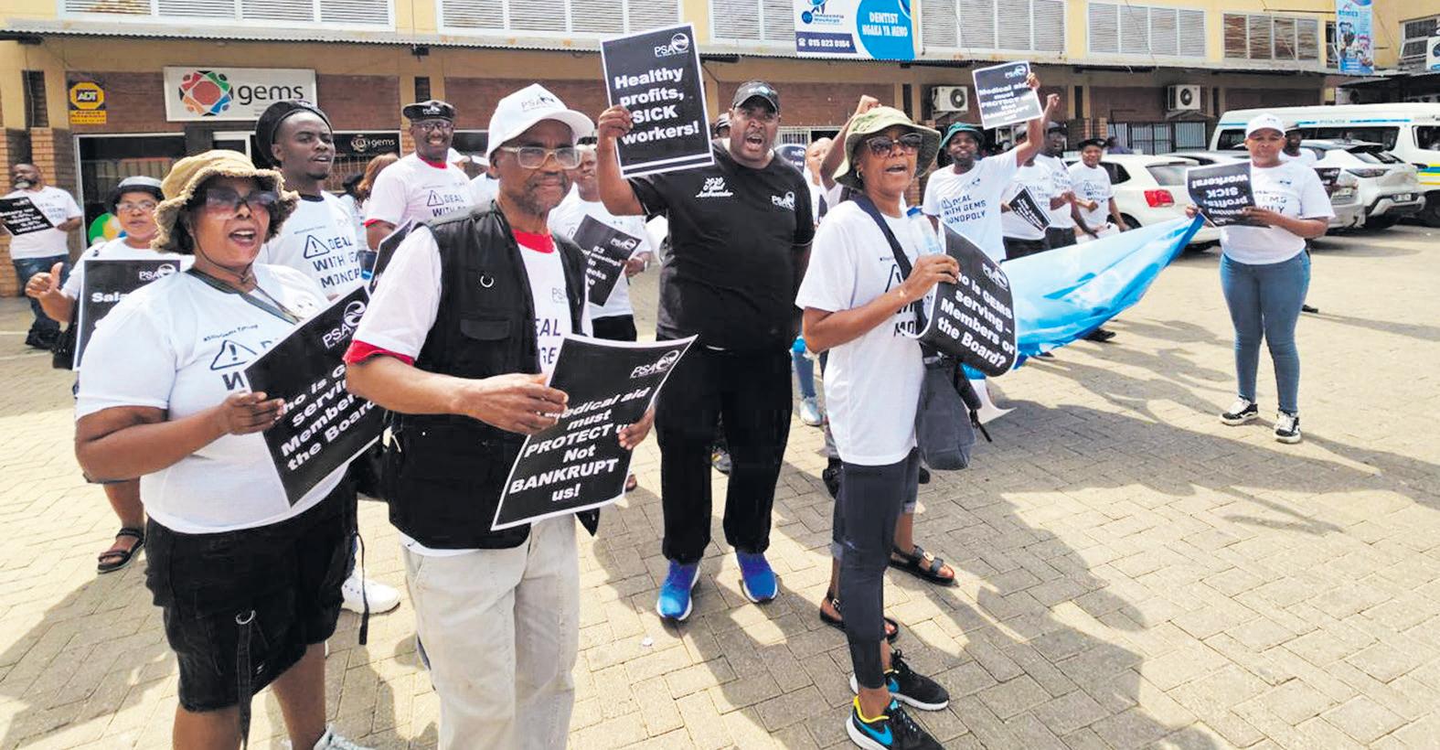 PSA members march over 'unaffordable' medical increases