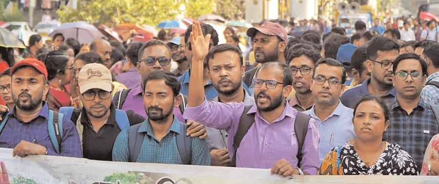 एसएससी परीक्षा के अभ्यर्थियों ने दूसरे दिन भी निकाली रैली, विरोध जताया