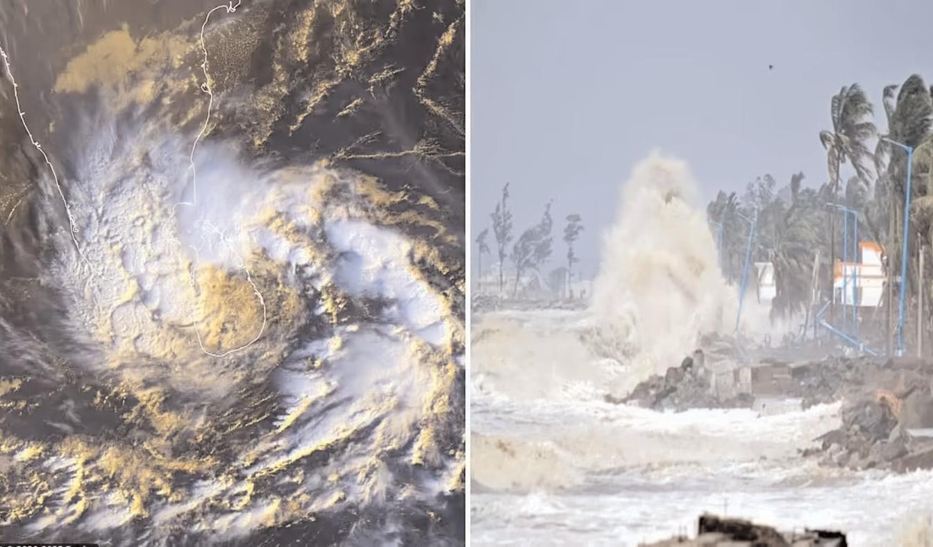 चक्रवात 'दित्वा' के कारण तमिलनाडु में भारी बारिश