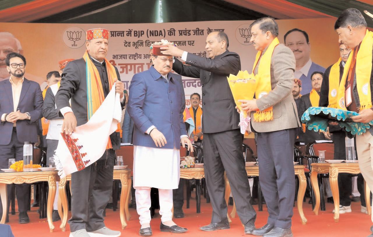 हिमाचल प्रदेश में कांग्रेस सरकार ‘खाओ पियो मौज करो’ की मानसिकता से काम कर रही : जेपी नड्डा