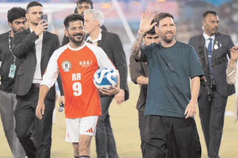 मेस्सी ने हैदराबाद के खेल प्रेमियों को मंत्रमुग्ध किया, तेलंगाना के मुख्यमंत्री ने जताया आभार