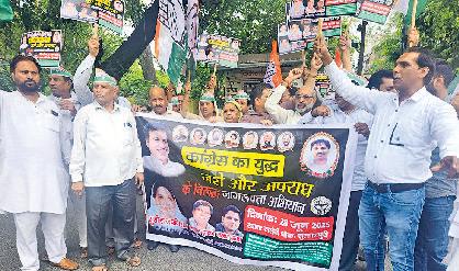 नशे के विरुद्ध कांग्रेस का युद्ध अभियान के तहत डीपीसीसी ने 70 विधानसभा में निकाली रैली