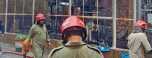 एम्स ट्रॉमा सेंटर के निकट ट्रांसफार्मर में हुआ धमाका
