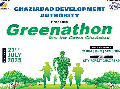 'रन फॉर ग्रीन गाजियाबाद' 'ग्रीनाथॉन' की थीम पर 27 जुलाई को मैराथन, हिंडन नदी के किनारे होगा पौधरोपण