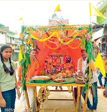 मेघा में निकली रथयात्रा, एक जोड़ा का हुआ आदर्श विवाह