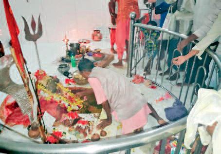 माता ने पुष्प गिराकर भक्तों को दिया आशीर्वाद