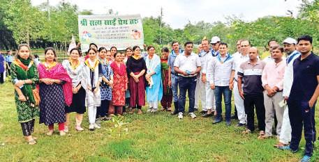 रेलवे अधिकारियों एवं सत्य साईं सेवा संगठन ने 250 पौधे रोपे