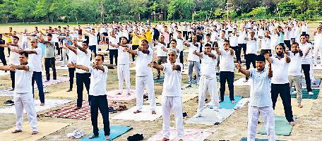 पुलिस जवानों को स्वस्थ रखने का प्रयास