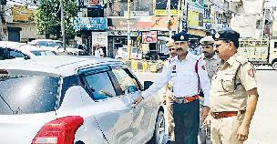 यातायात के नियमों के पालन को लेकर सख्त हुआ पुलिस प्रशासन