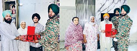 कारगिल वीर शहीदों के परिजनों को सेना की तरफ से किया सम्मानित