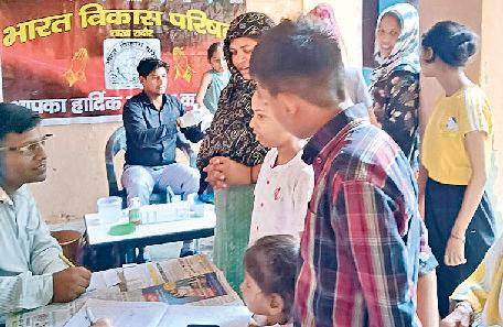 शिविर में जांचा 102 लोगों का स्वास्थ्य