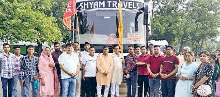 करनाल से श्री खाटू श्याम और सालासर बालाजी धाम के लिए बस यात्रा रवाना
