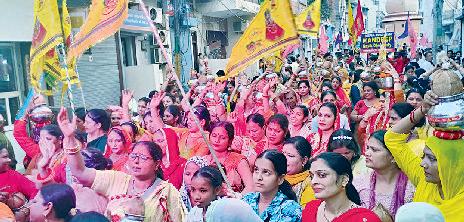 कर्ण नगरी में जय श्री राम व श्री श्याम के नारों की गूंज