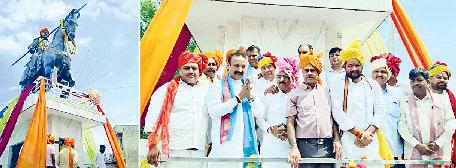 बीजना गांव में महाराणा प्रताप की भव्य प्रतिमा का हुआ अनावरण