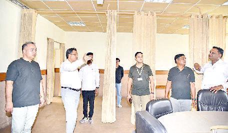 डीसीआरयूएसटी में प्रवेश स्थल का निरीक्षण