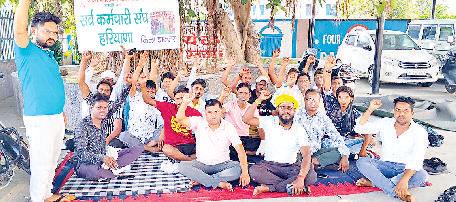 शहर में जगह जगह लगे कचरे के ढेर वेतन न मिलने से परेशान सफाई कर्मियों की हड़ताल