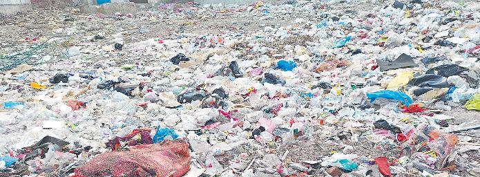 प्लास्टिक पॉलीथिन के प्रति नहीं दिख रही सख्ती और जागरूकता, पसरी गंदगी