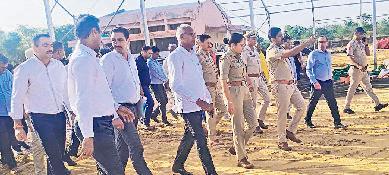 मुख्यमंत्री के कार्यक्रम की तैयारियों का लिया जायजा