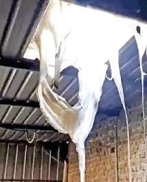 वैष्णो मंदिर के गोदाम में लगी आग