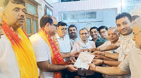 श्याम मंदिर कमेटी ने विधायक को सौंपा ज्ञापन