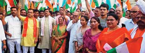 भारतीय सेना के शौर्य और ऑपरेशन सिंदूर की सफलता के उपलक्ष्य में 51 फिट तिरंगे के साथ निकाली तिरंगा यात्रा