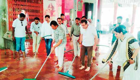 पुण्य श्लोका अहिल्याबाई की जयंती पर भाजपा ने चलाया स्वच्छता अभियान