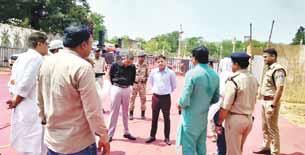 पीरबाबा उर्स मेला कार्यक्रम स्थल का पुलिस अधीक्षक ने किया निरीक्षण