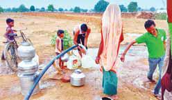 पाइप लाइन बिछाकर पानी भिजवाने की व्यवस्था, ग्रामीणों में खुशी की लहर