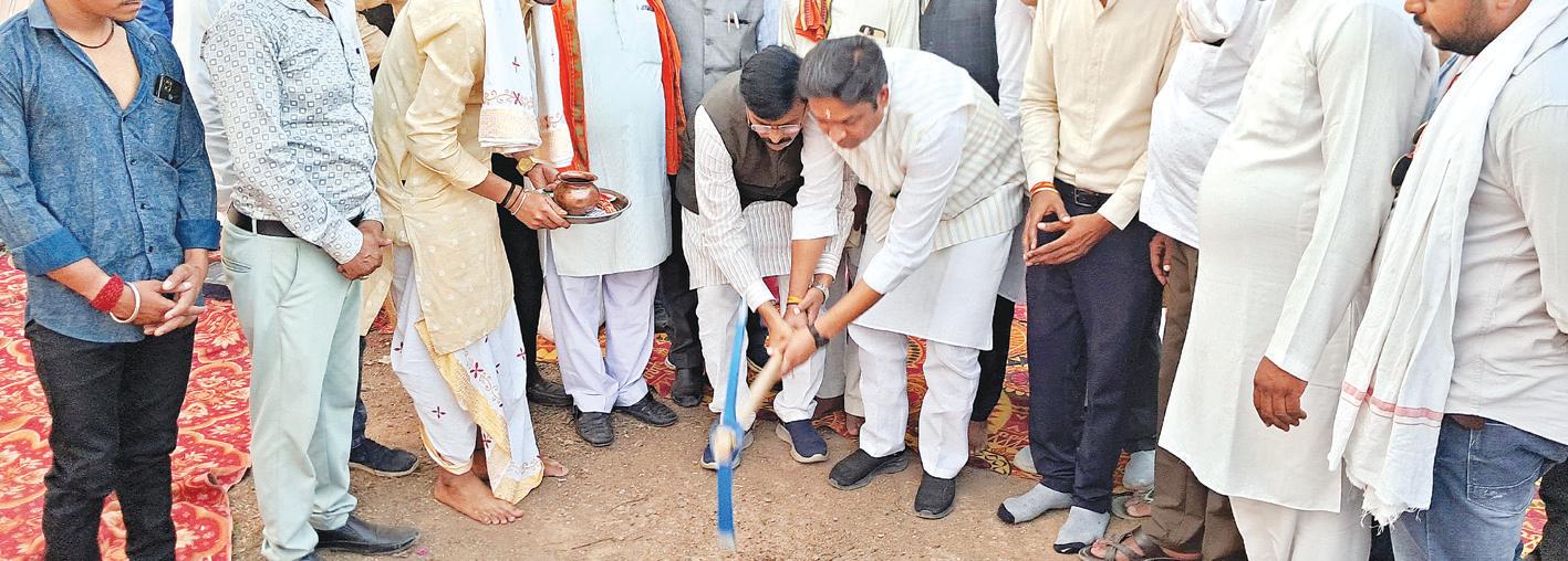 जबेरा में 100 लाख रुपए से खेल मैदान का किया गया भूमिपूजन