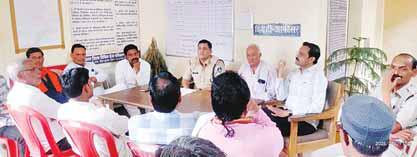 गुरु पूर्णिमा और मोहर्रम की तैयारियों को लेकर सांईखेड़ा पुलिस थाने में आयोजित की गई शांति समिति की बैठक