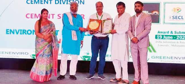 प्रिज्म जॉनसन लिमिटेड को प्रथम वार्षिक ग्रीन एनवायरो पर्यावरण पुरस्कार