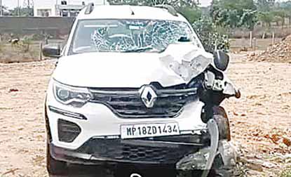 सड़क हादसे में बाइक सवार की मौत