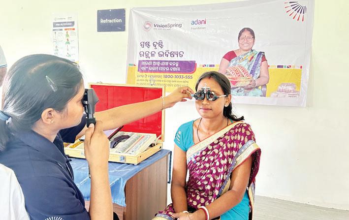 Adani Foundation's Vision Care program provides eye care in Dhamra, benefiting over 18,000 individuals