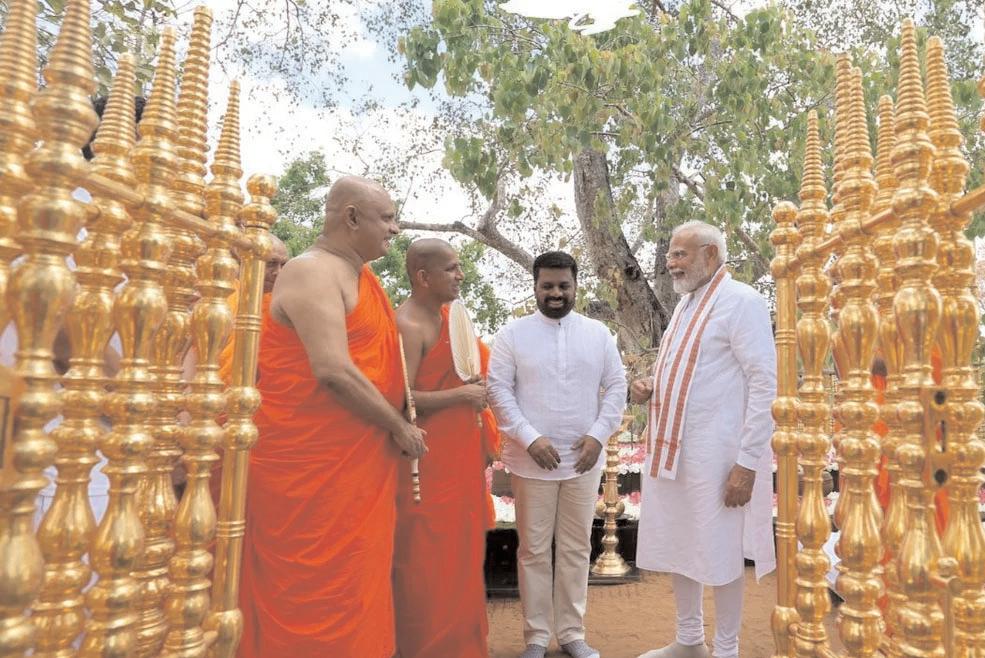 PM Modi visits Buddhist shrine in Sri Lanka's Anuradhapura