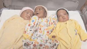Triplets born after 25 weeks of gestation to high-risk mother discharged without complications