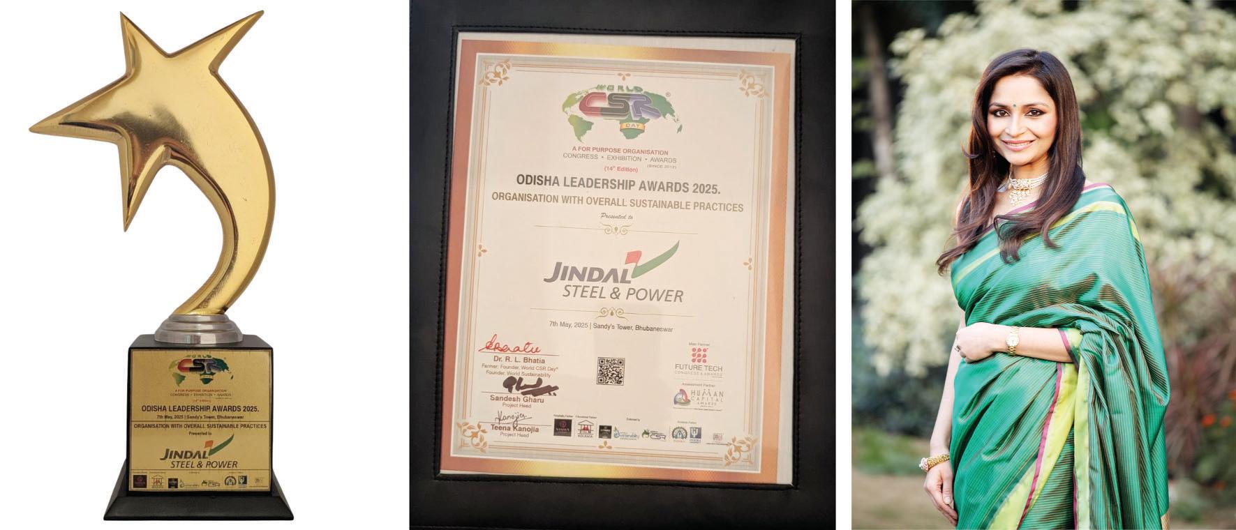Jindal Foundation honoured for 'Overall Sustainable Practices' at Odisha Leadership Summit