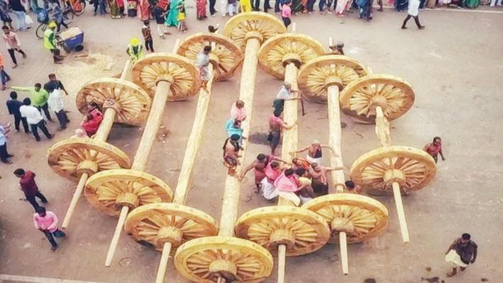 SJTA happy with progress of making of chariots for next month's Rath Yatra