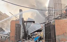 Building collapses after massive fire at factory triggers blast in Delhi’s Bawana; no one injured