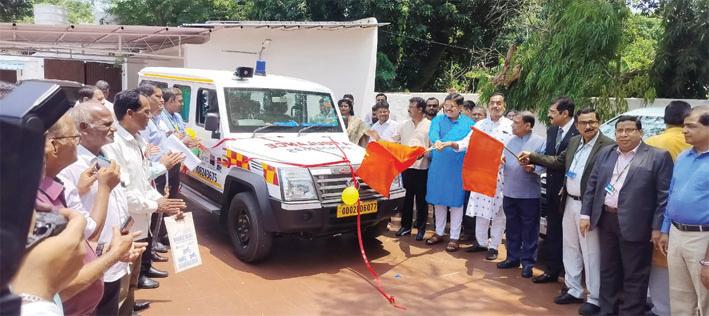 Minister Harichandan inaugurates ambulance service in Banpur