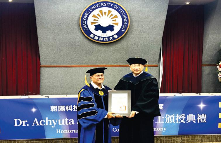Achyuta Samanta conferred 68th honorary doctorate by Chaoyang University of Technology