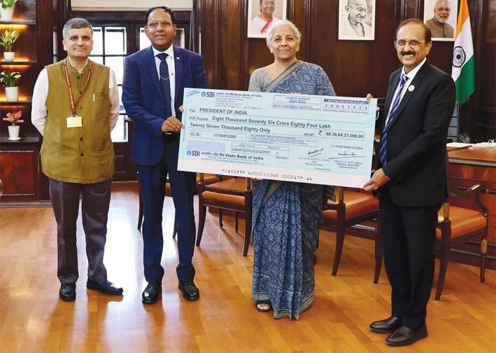 Govt receives over ₹8,000 crore as dividend from SBI for FY 2024-25