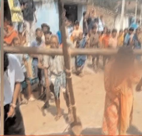 Tribal couple tied to wooden plough, paraded through village for marrying within clan