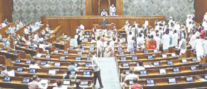 Govt pushes ahead with its agenda in Parliament as Oppn protest continues