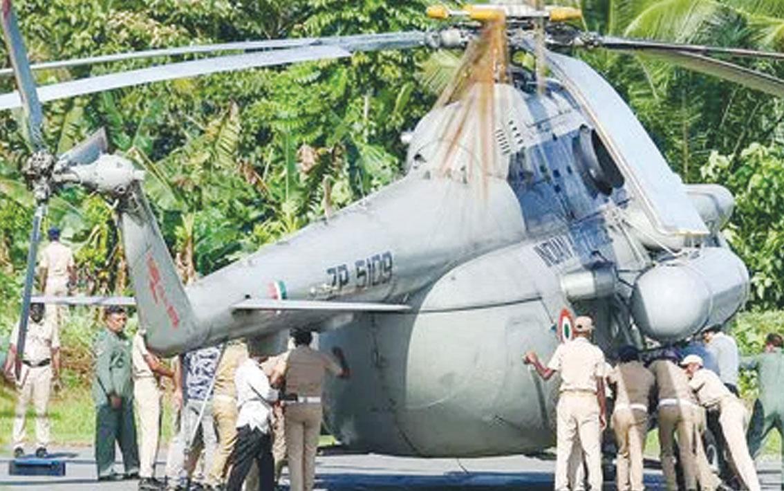 President Murmu's copter wheels get stuck in the newly concreted helipad