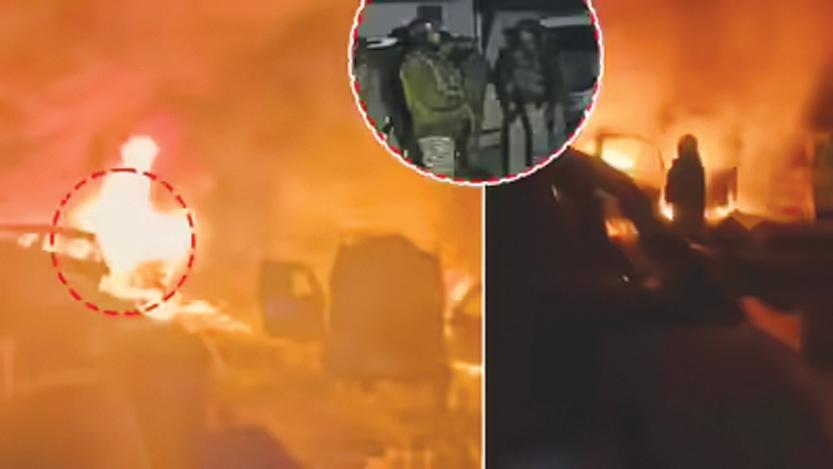 9 killed as explosives seized in terror module case explode at police station