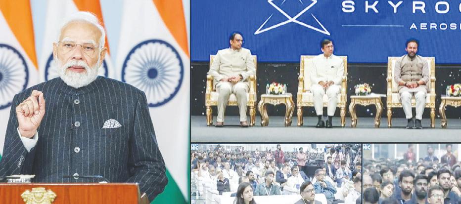 PM unveils Skyroot’s orbital rocket in Hyderabad, praises Gen Z for creating new tech